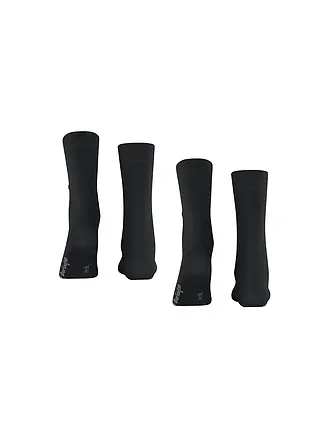 BURLINGTON | Chaussettes femme EVERYDAY, lot de 2 paires, 36-41 noir | schwarz